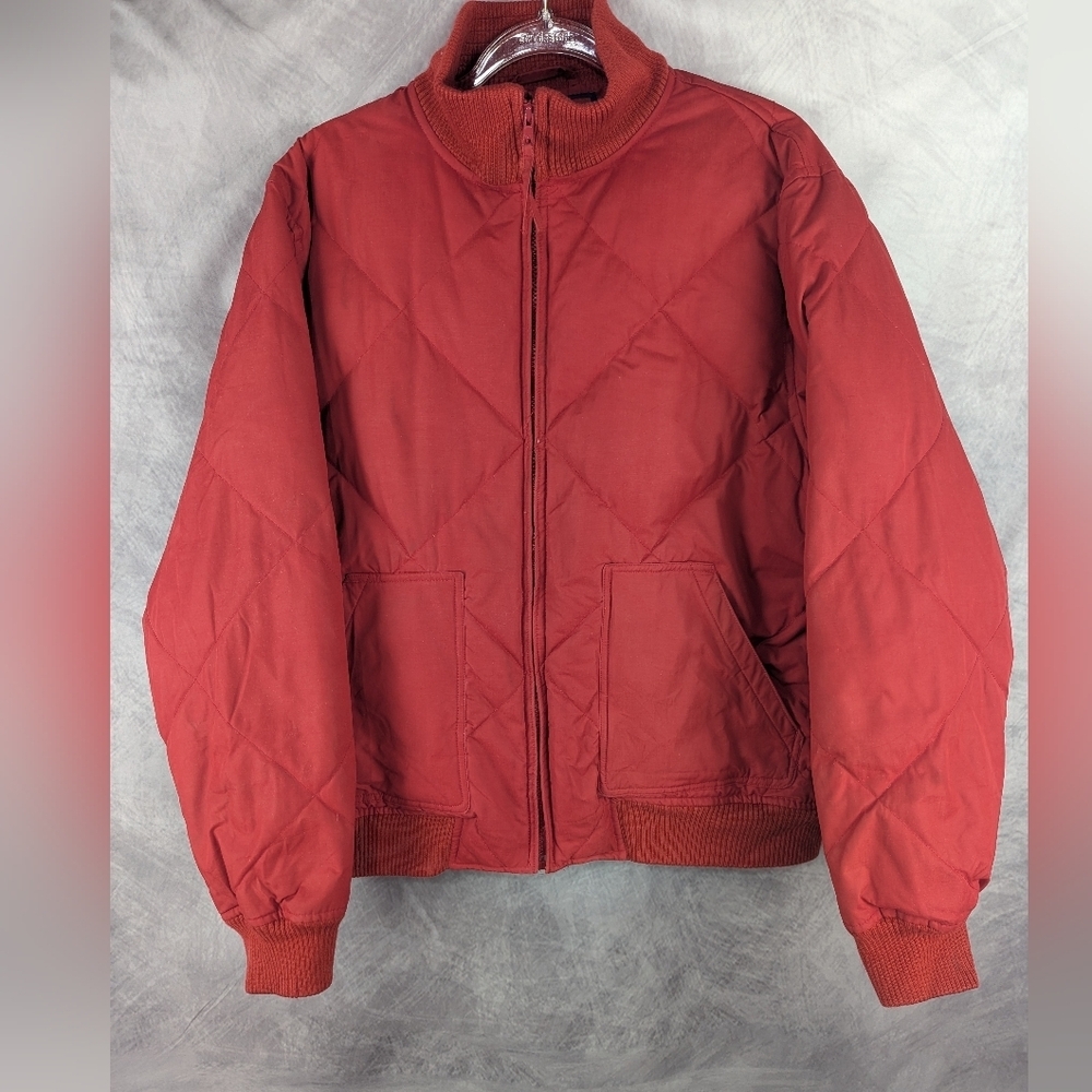 Wrangler Twenty X Down Filled Size XL Coat In Red Zipper Closure